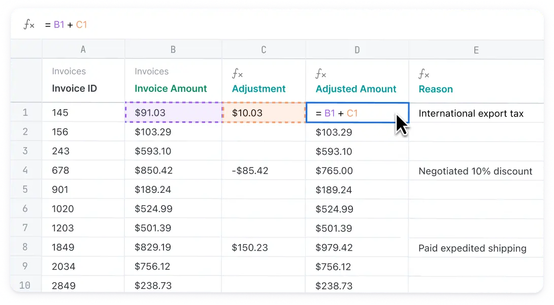 A omni data table with hand written annotations on the data